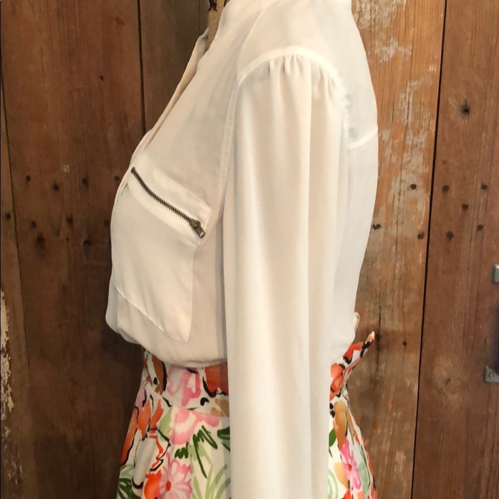 Ladies Sheer White Blouse - Picture 2 of 5